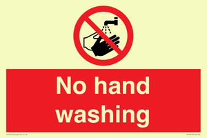 No hand washing
